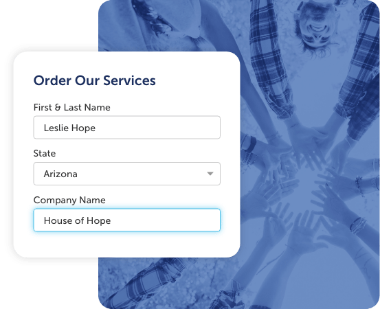 A preview of an order form
